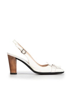 Tod's escarpins écru avec boucle en T, taille IT 38