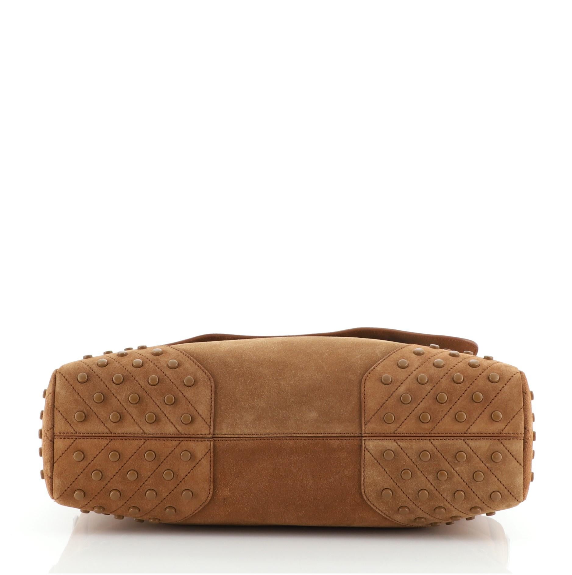 Tod's Envelope Convertible Tote aus Wildleder in Braun von Tod im Zustand „Gut“ in Irvine, CA
