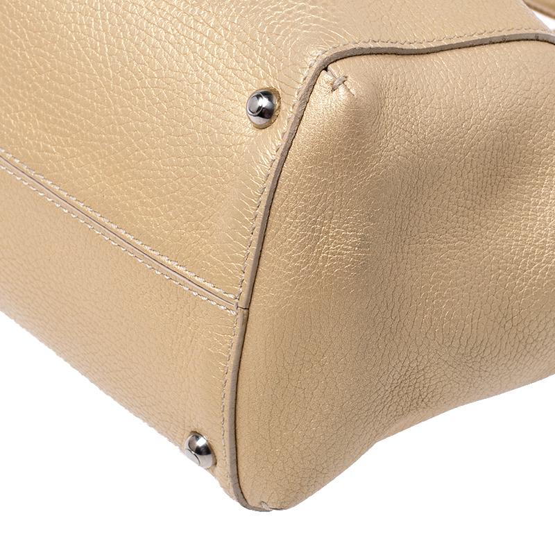 Tod's Gold Leather D Bag Media Tote 3