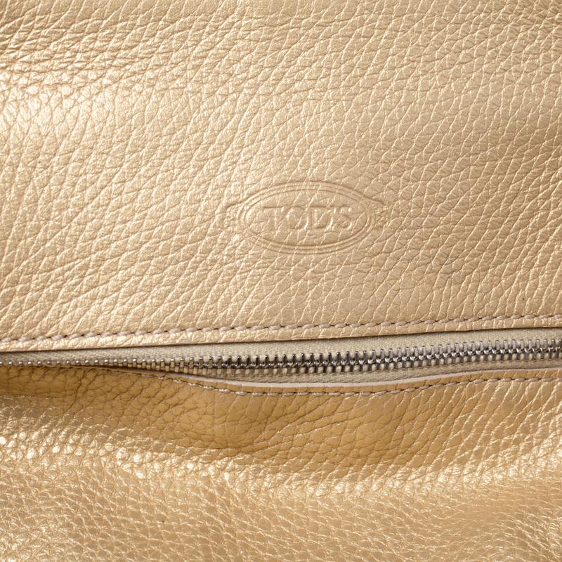 Tod's Gold Leather D Bag Media Tote 1