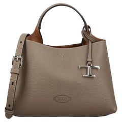 Tod'S Schultertasche aus genarbtem Leder – Taupe