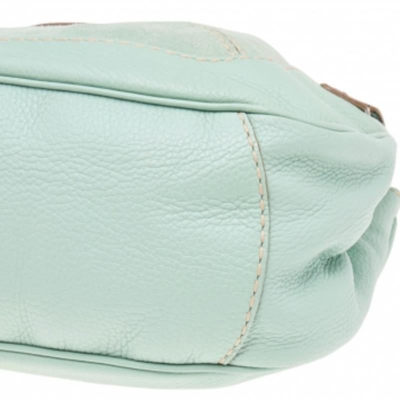 Tod's Hobo aus grünem/grauem Wildleder und Eidechse im Angebot 1