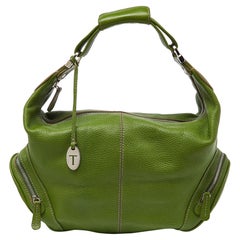 Tod's Green Leather Charlotte Hobo