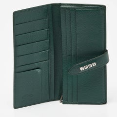 Tod's Green Leather Continental Flap Wallet