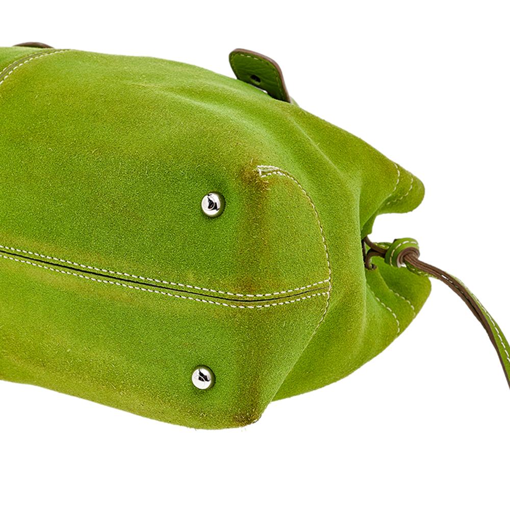 Tod's Green Suede D Bag Media Tote 5