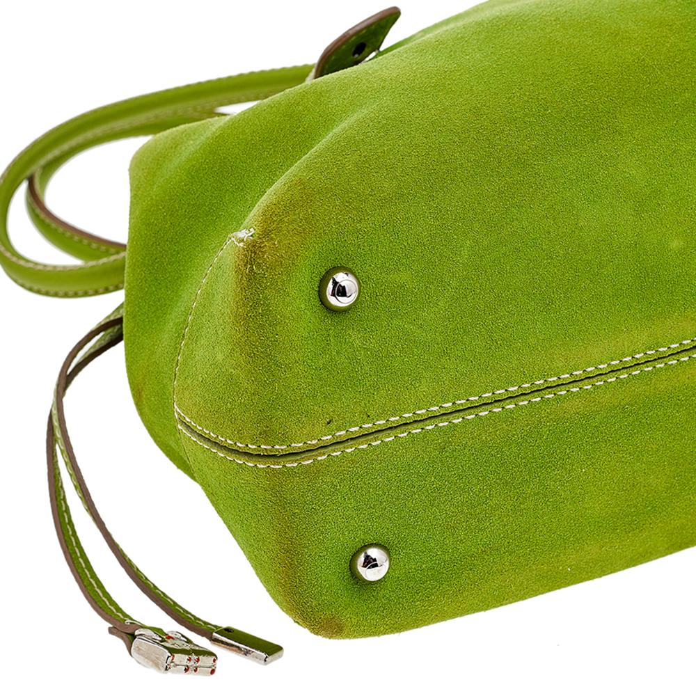 Tod's Green Suede D Bag Media Tote 3