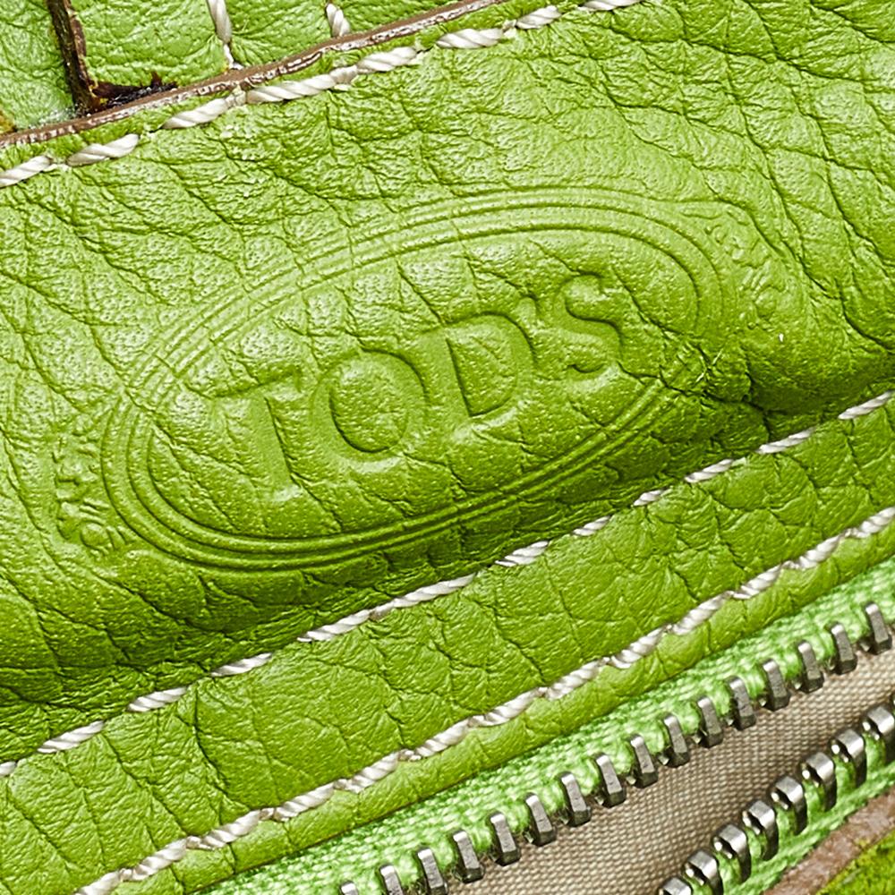 Tod's Green Suede D Bag Media Tote 1