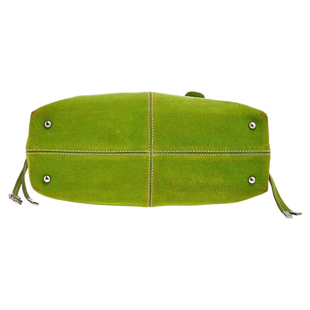 Tod's Green Suede D Bag Media Tote 4