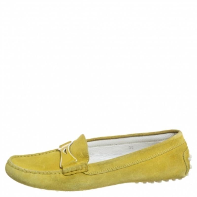 Brown Tod's Green Suede Slip On Loafers Size 39 For Sale