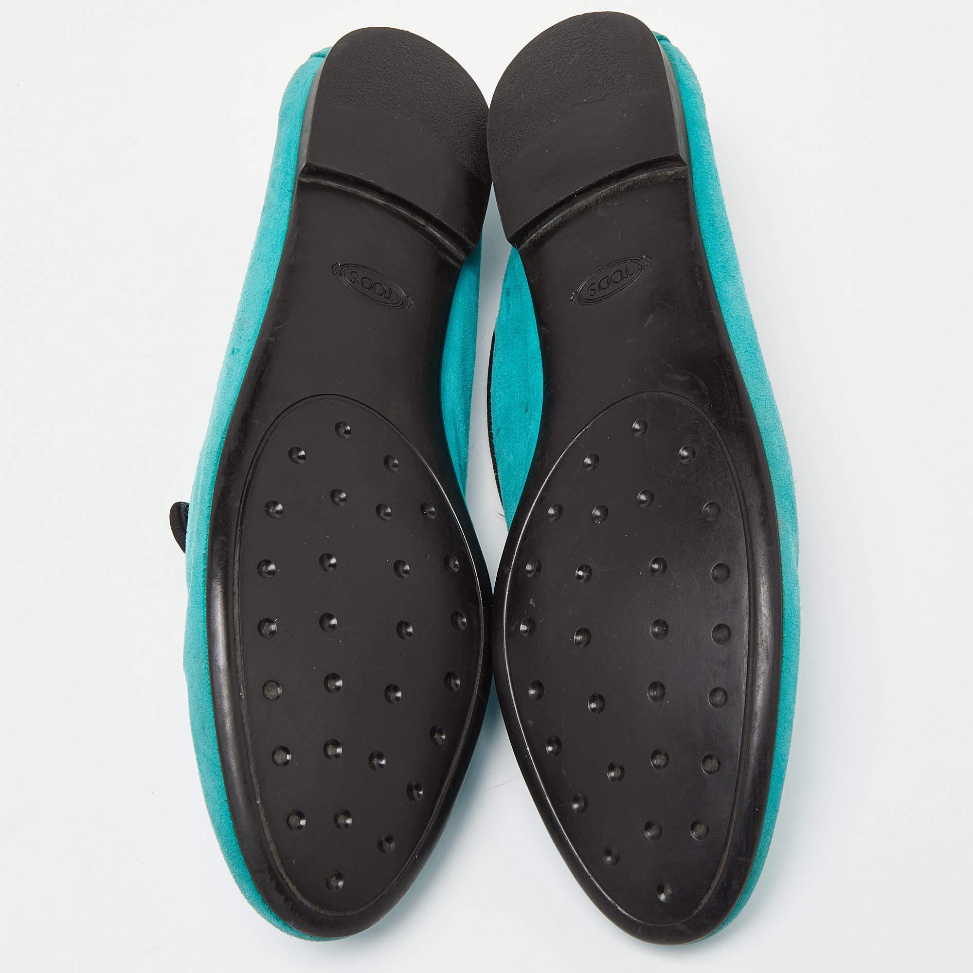 Tod's Green Suede Smoking Slippers Size 39.5 For Sale 2