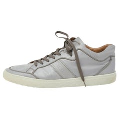 Tod's, scarpe da ginnastica basse in pelle grigia taglia 42