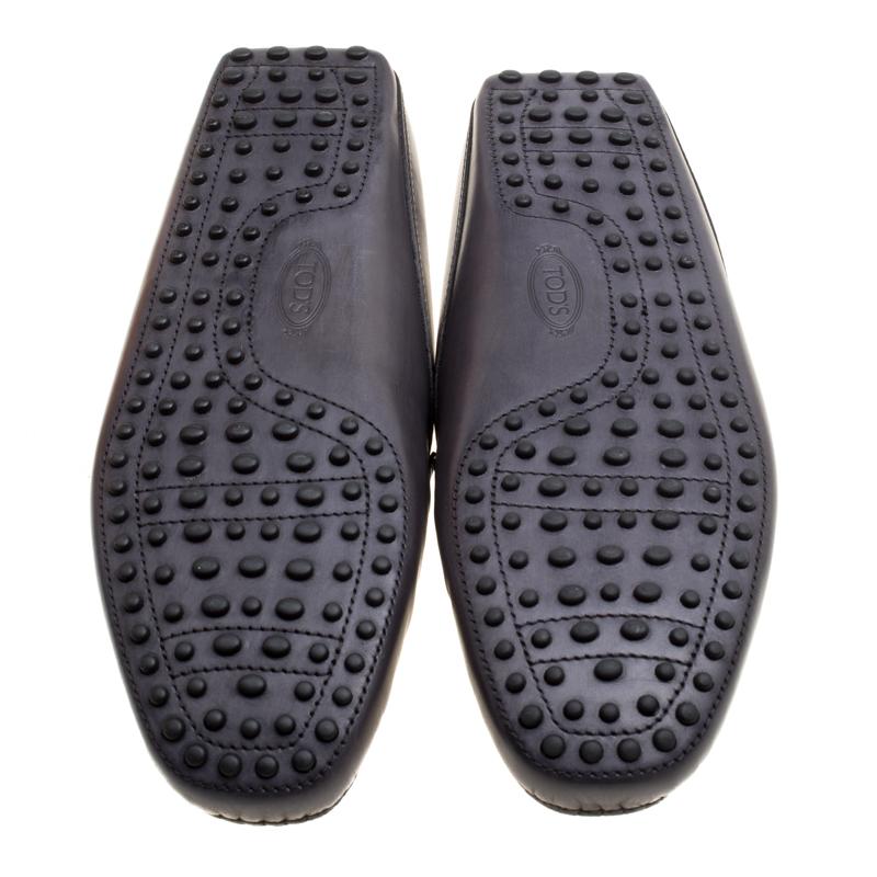 Women's Tod's Grey Leather Sabot Loafer Slides Size 43