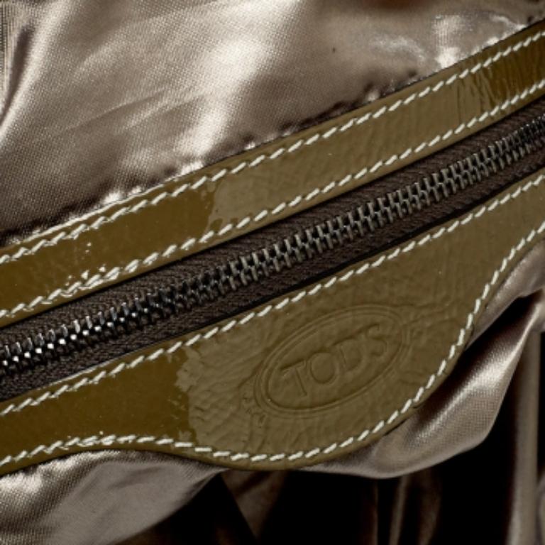 Tod's Grey Neoprene Fabric Hobo For Sale 1