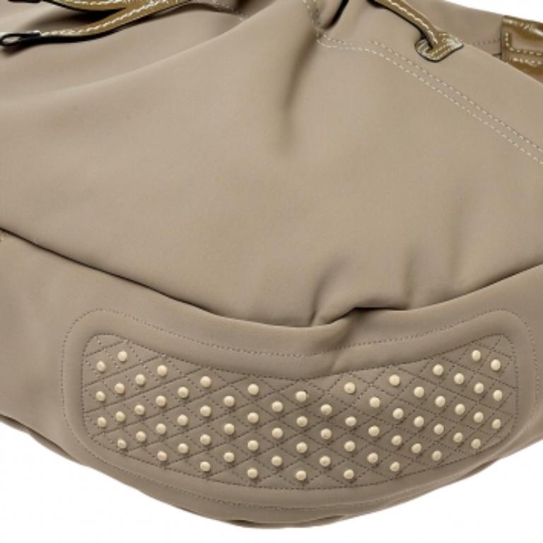 Tod's Grey Neoprene Fabric Hobo For Sale 4