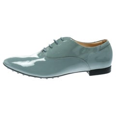 Tod's - Oxford à lacets en cuir verni gris - Taille 40