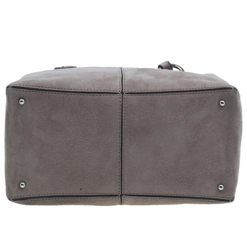 Women's Tod's Grey Suede Box Bag