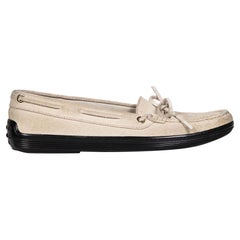 Tod's Grey Suede Loafers Size IT 37