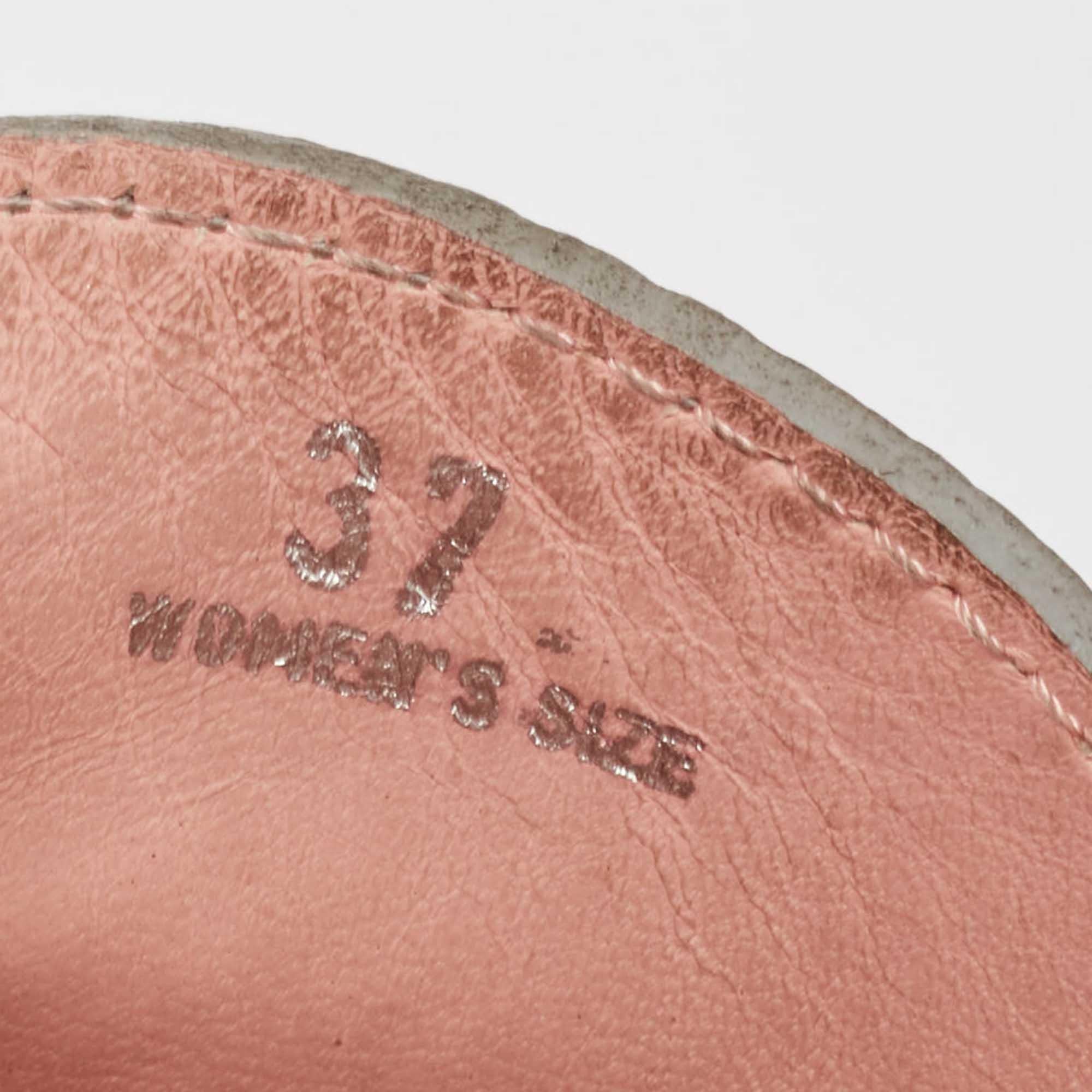Tod's - Mocassins gris texturés à double boucle en forme de T - Taille 37 en vente 2