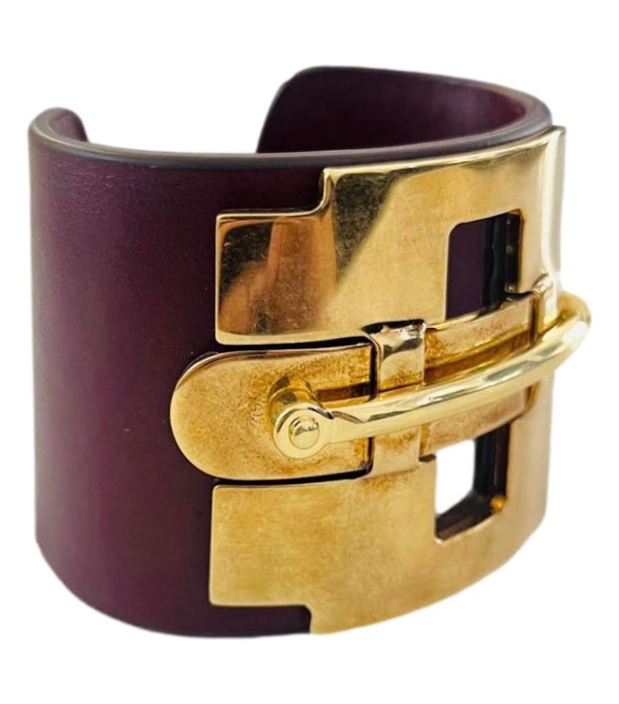 Tod's Leather Horsebit Bracelet In Excellent Condition For Sale In London, GB