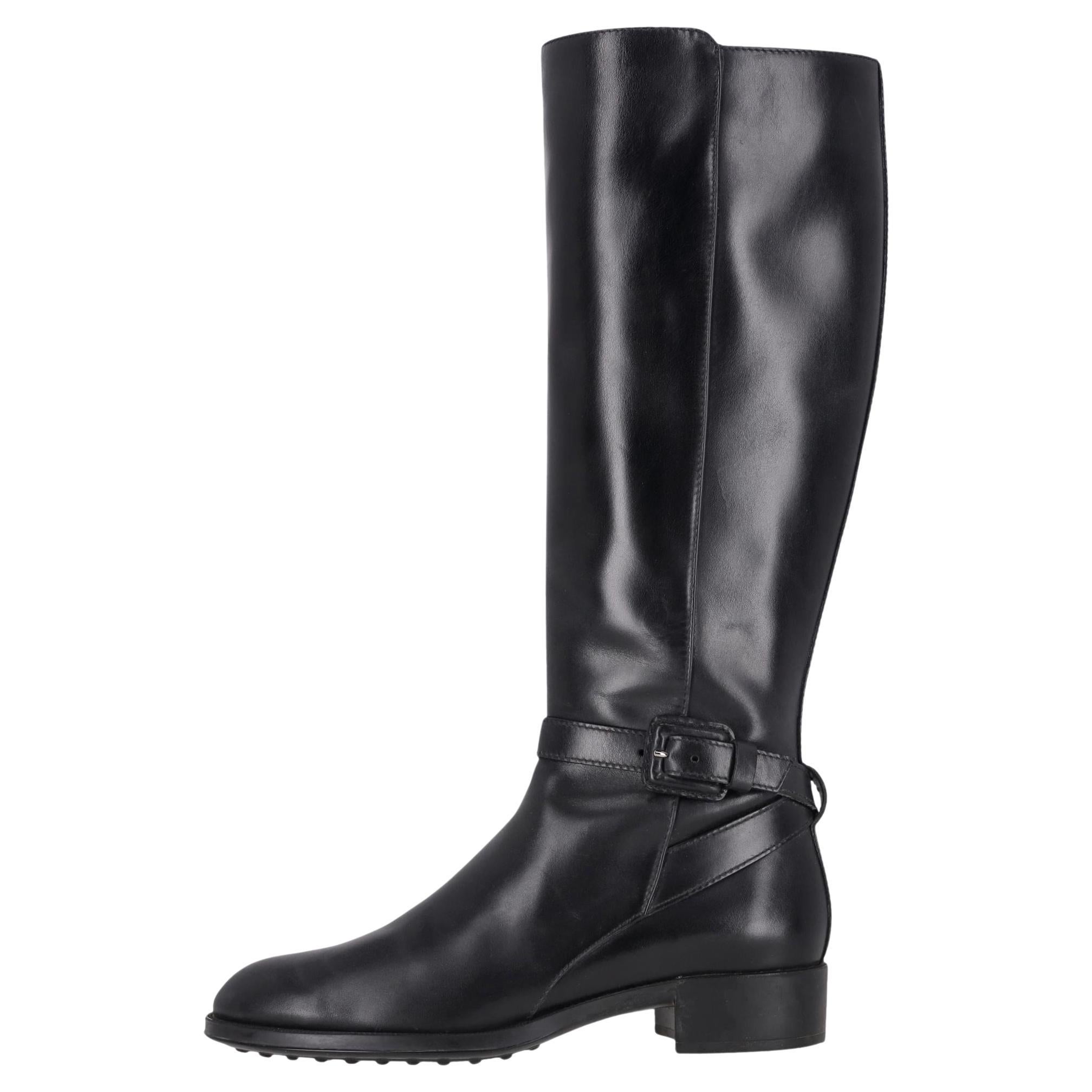 Tod
s Leather Knee High Riding Boots