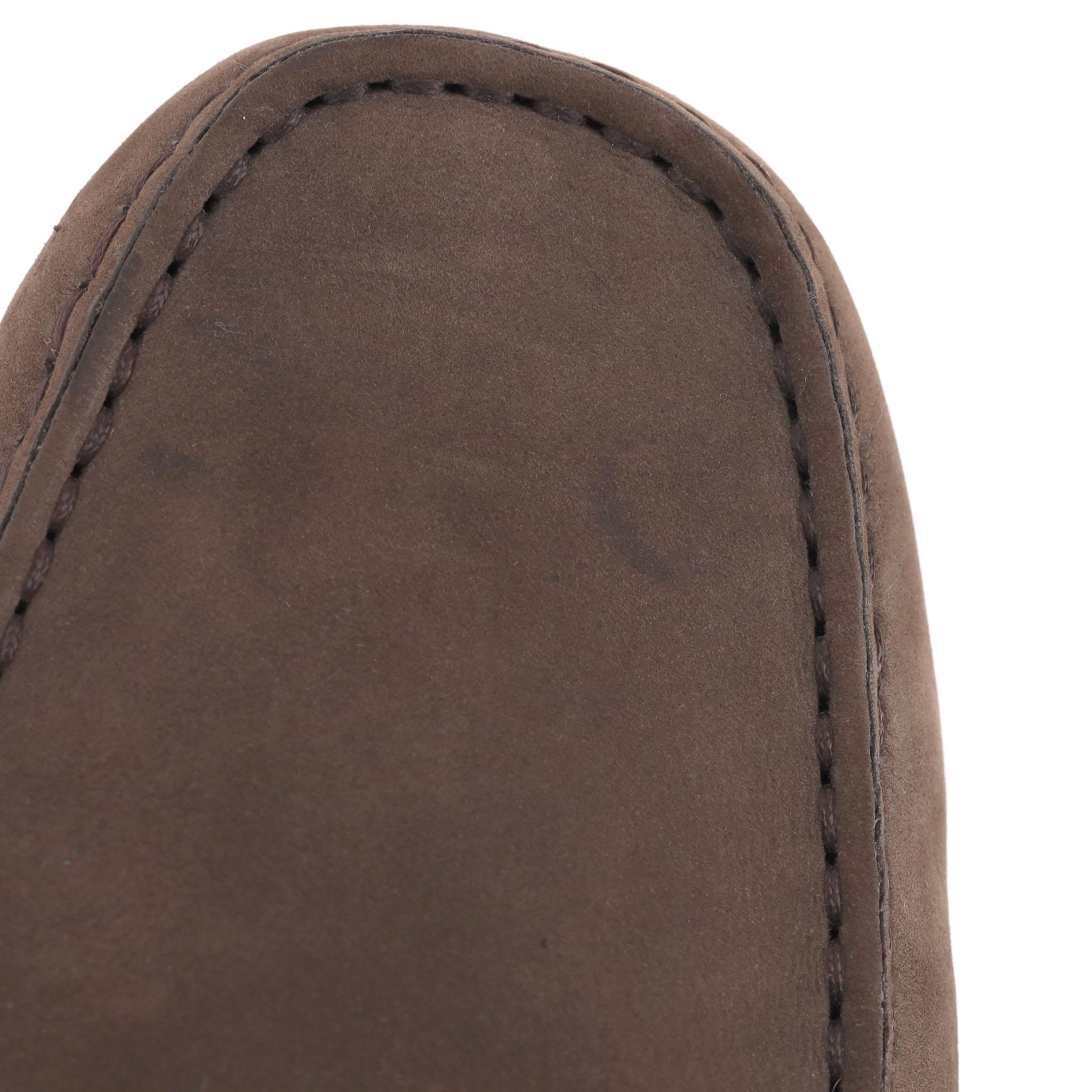 Tod's Leo Clamp City Gommino Nubuck Leather Loafers 7