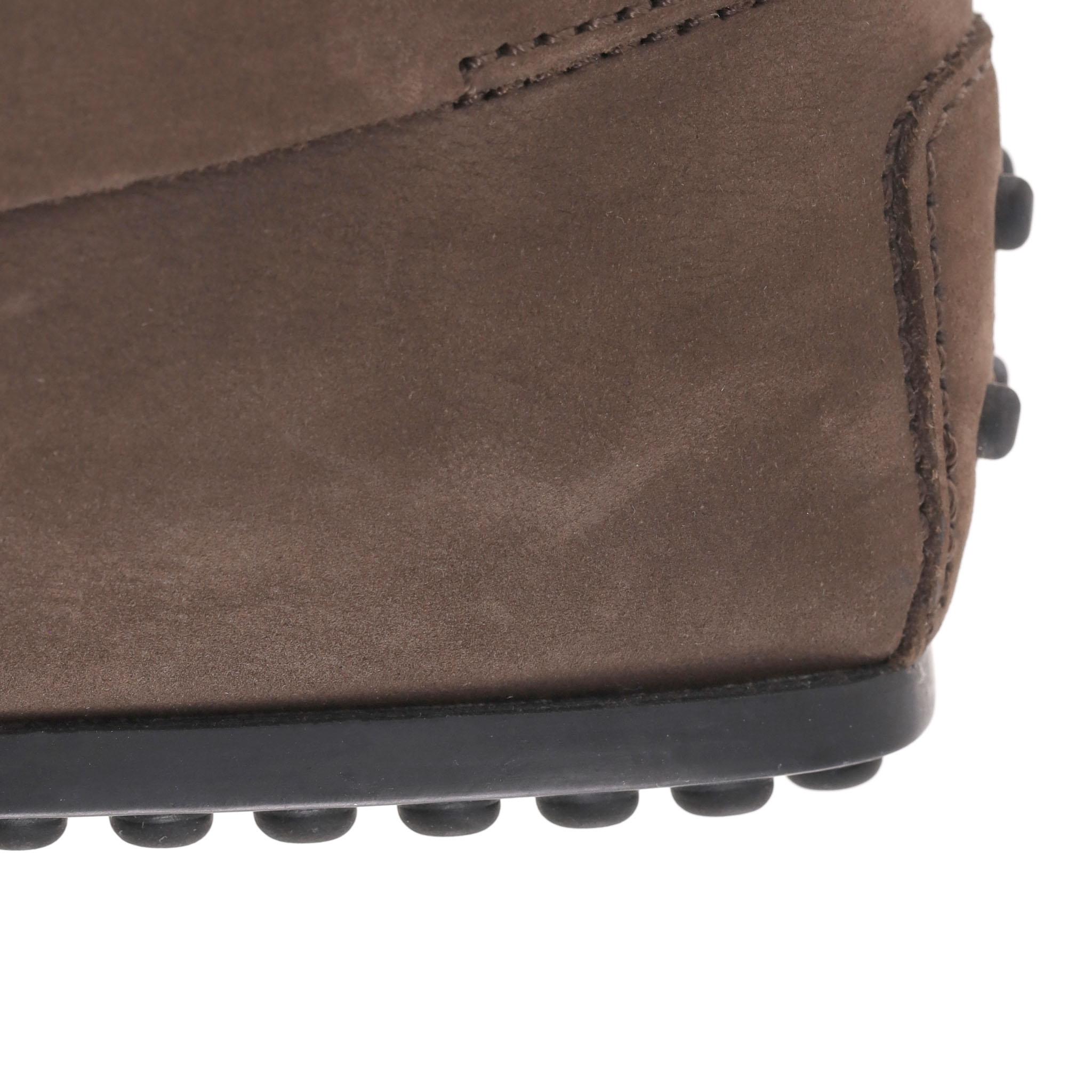 Tod's Leo Clamp City Gommino Nubuck Leather Loafers 8