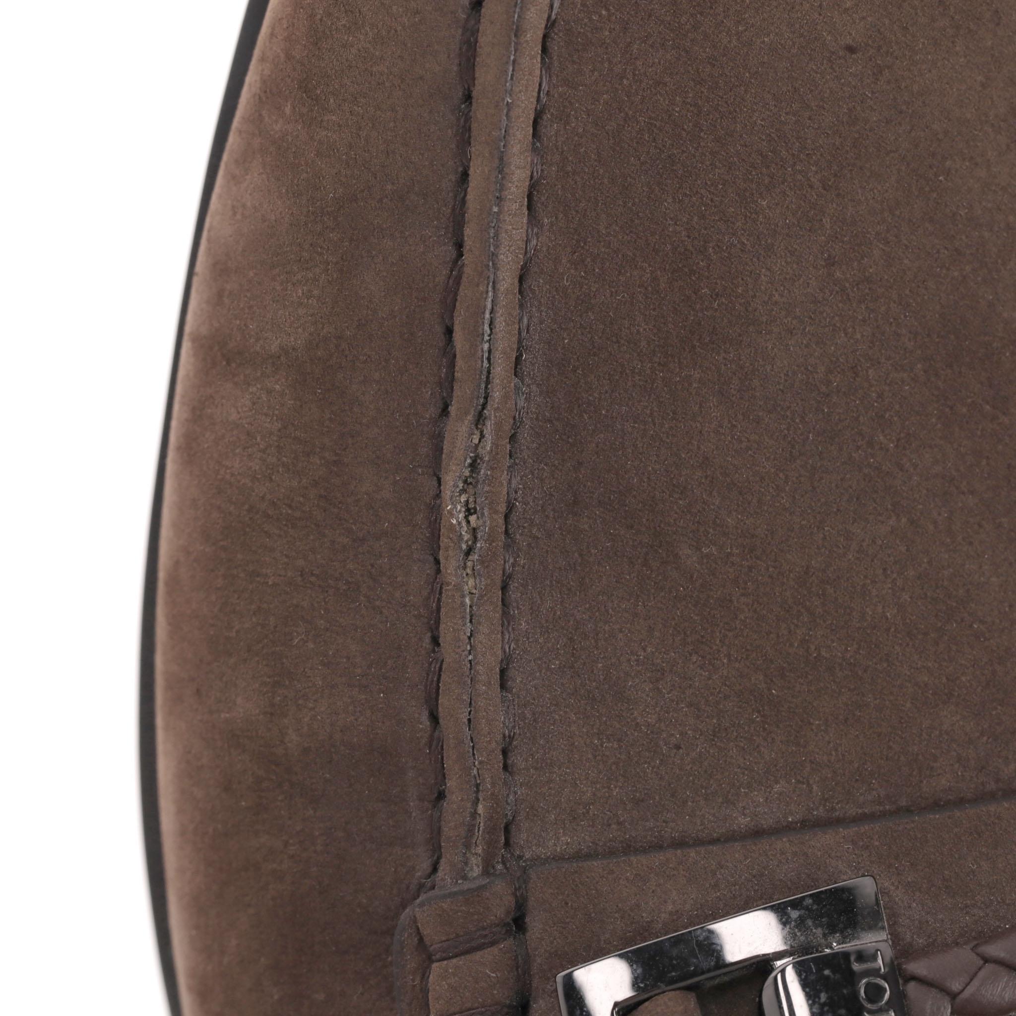Tod's Leo Clamp City Gommino Nubuck Leather Loafers 4