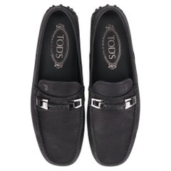 Tod's Leo Clamp City Gommino Nubuck Leather Loafers