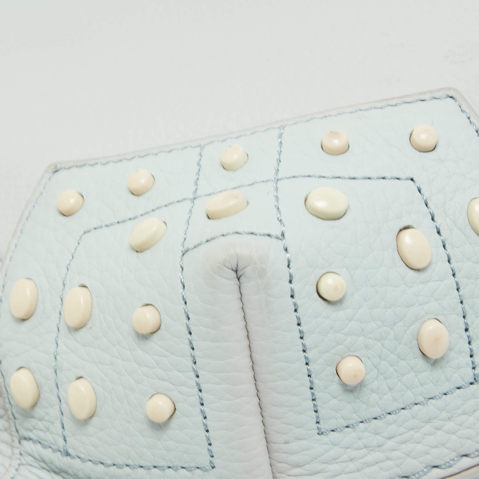 Tod's Light Blue Leather Wave Tote 1
