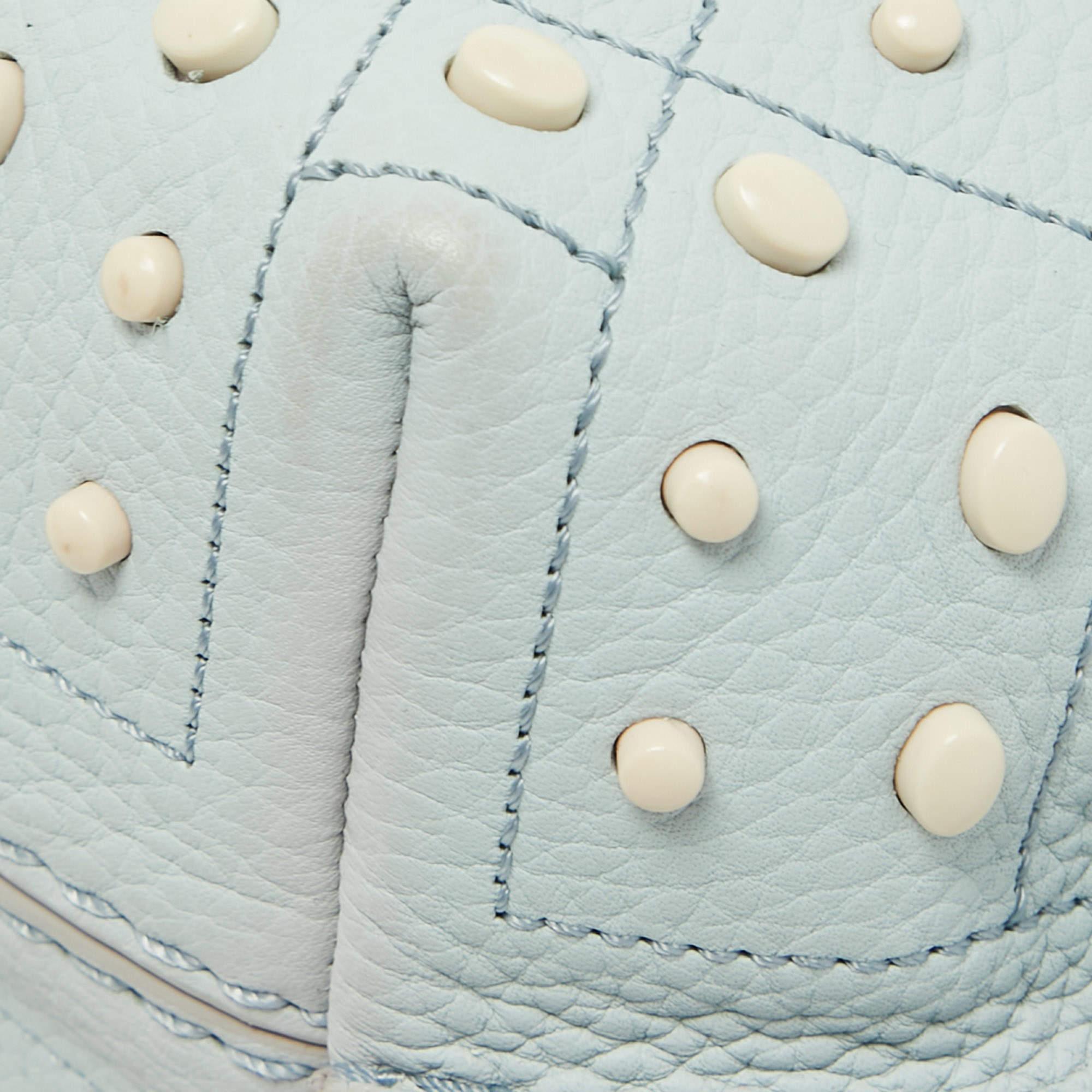 Tod's Light Blue Leather Wave Tote 2