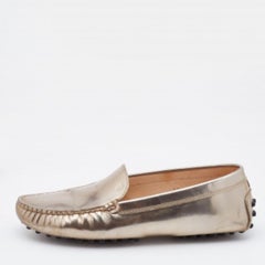 Tod's Mocasines Gommini Slip On de charol dorado claro Talla 35