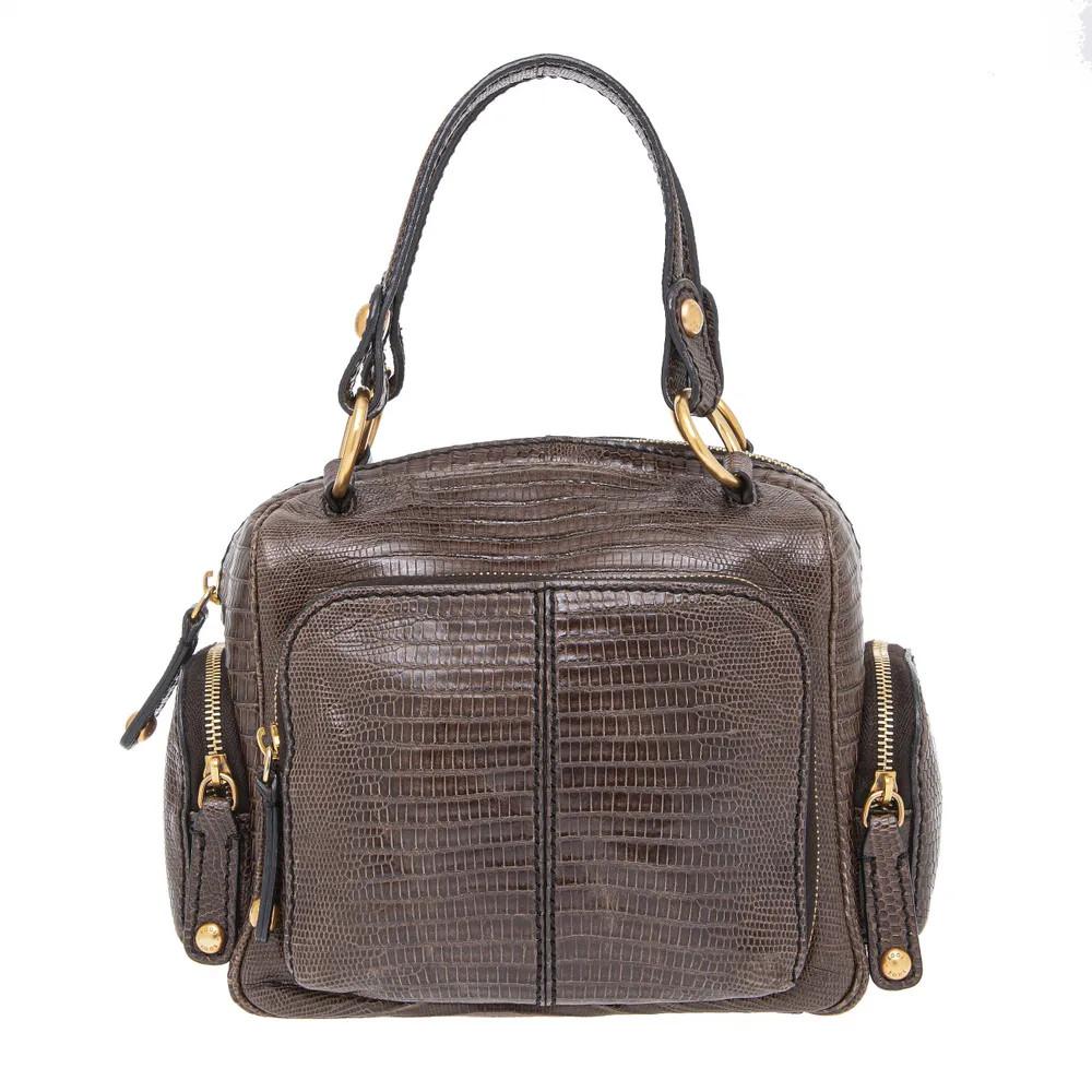 Tod's Lizard gold tone hardware handle shoulder bag 
totally made in italy
measurements: 18 x 14 cm
depth: 12 cm
