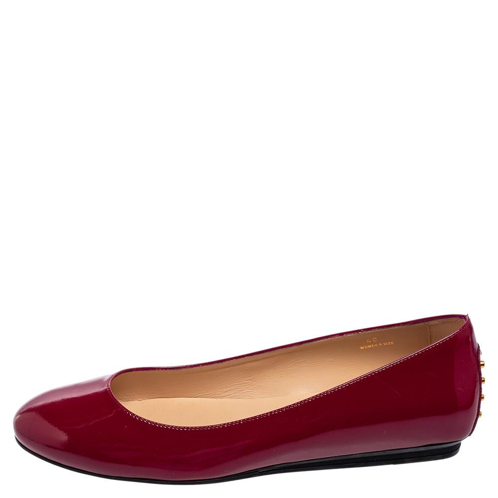 magenta flat shoes