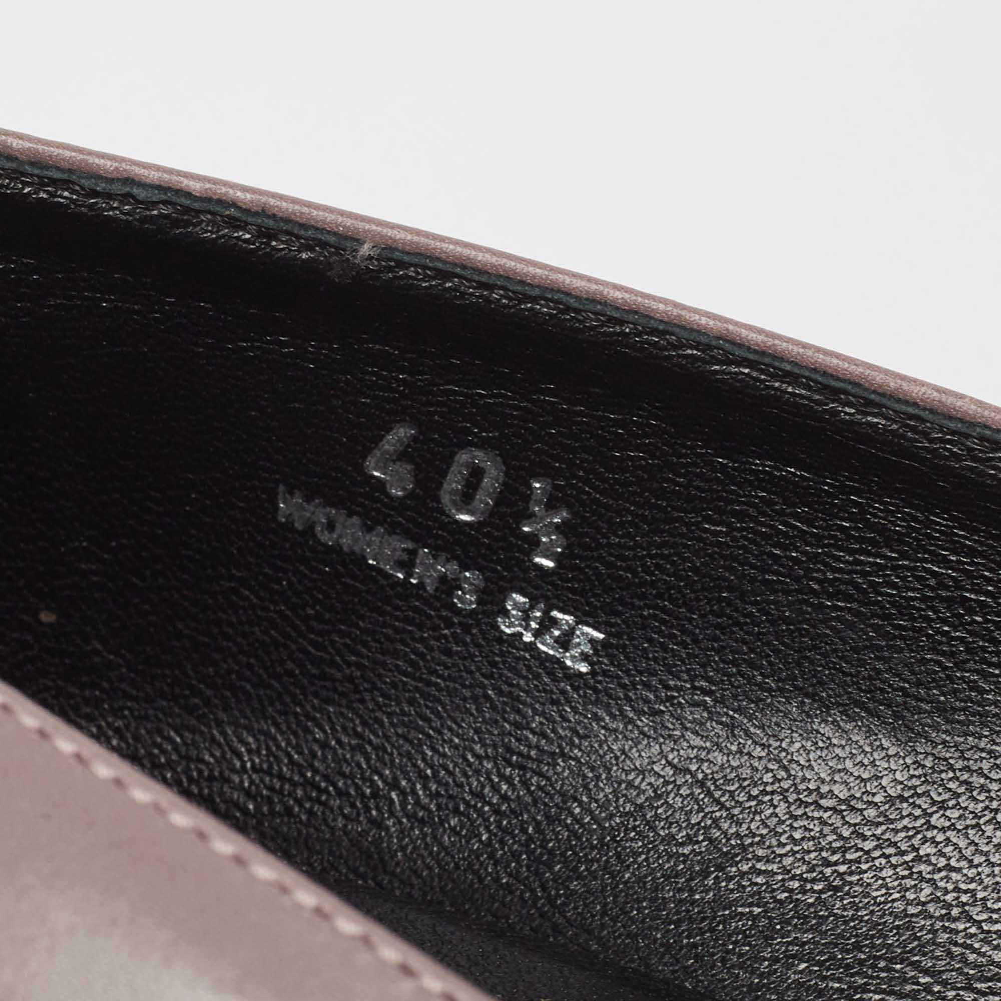 Tod's Mauve Leather Wedge Pumps Size 40.5 For Sale 2
