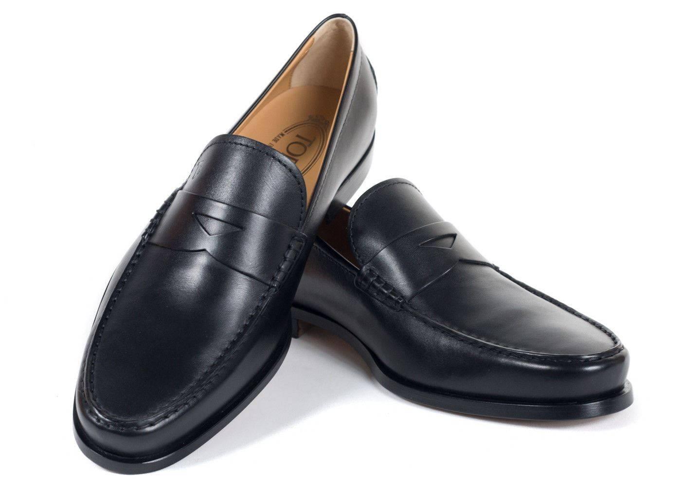 Tod's Men's Classic Black Leather Penny Loafers For Sale 1