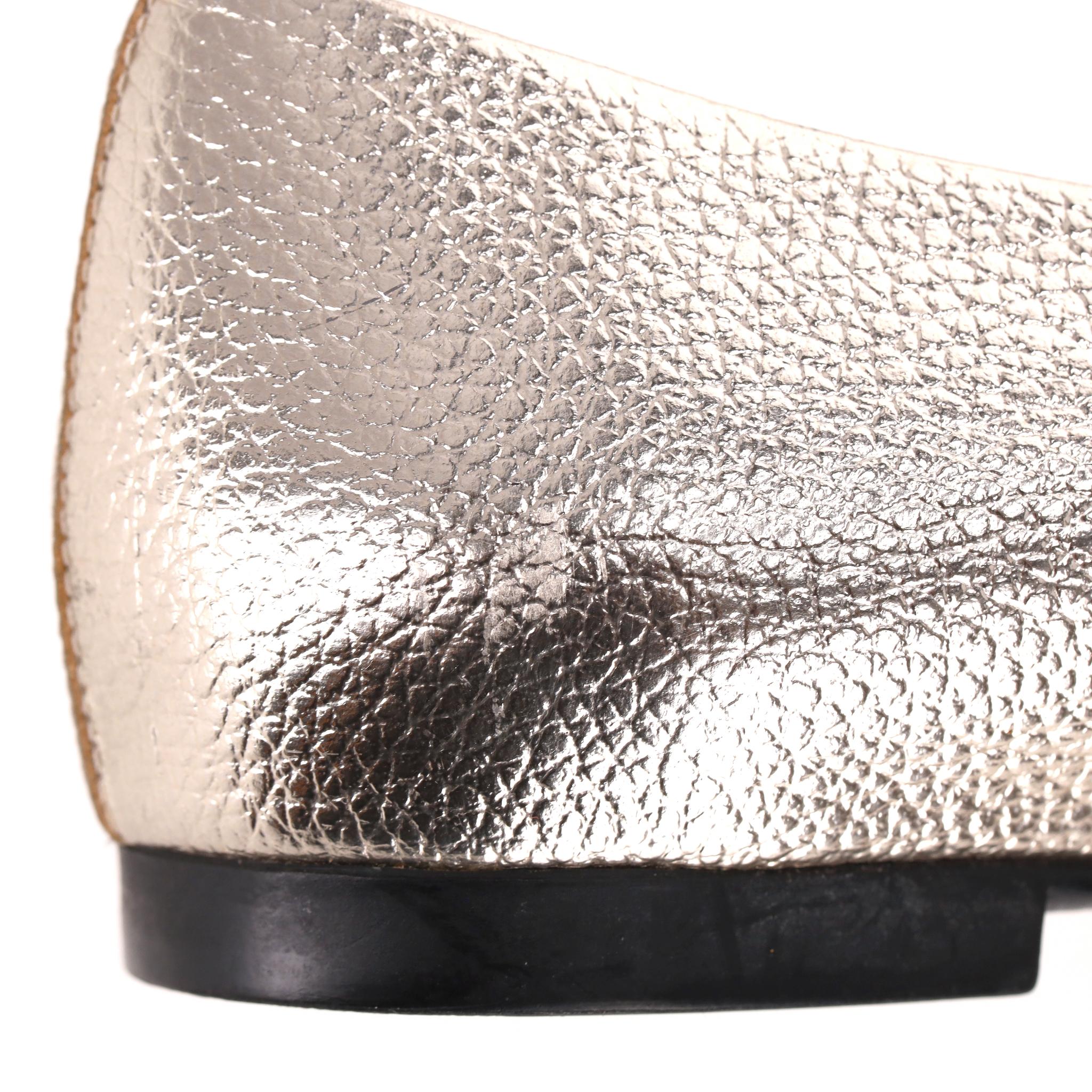 Ballerine Tod's in pelle martellata metallizzata in vendita 2