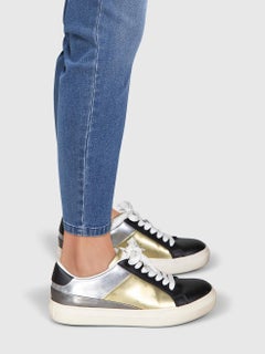 Tod's Zapatillas de piel metalizada con paneles Talla IT 34