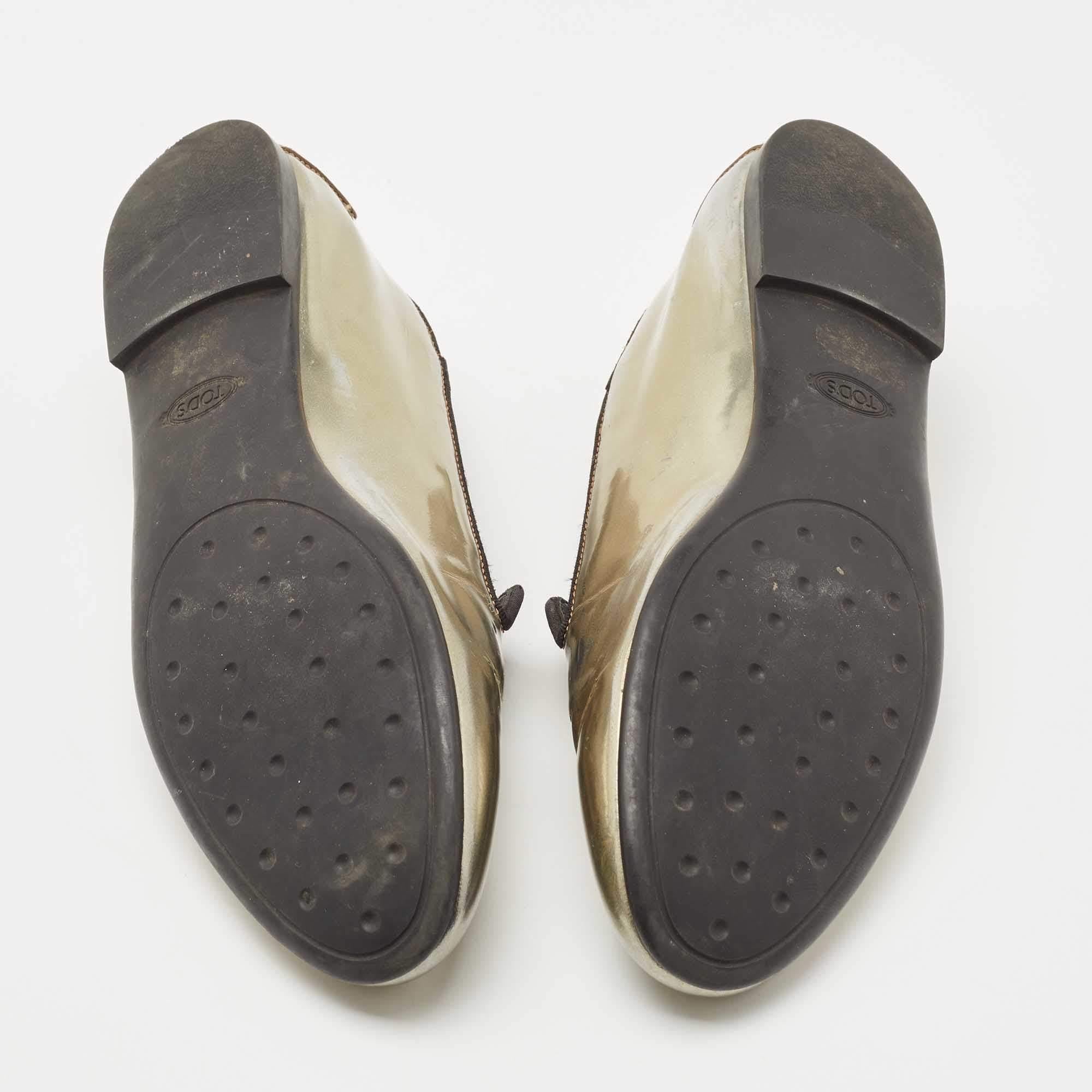 Tod's Metallic Leather Smoking Slippers Size 36 For Sale 1