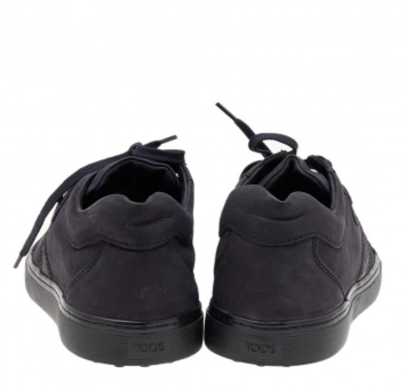 Tod's Midnight Blue Leather Low Top Sneakers Size 41.5 1