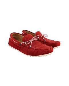 Mocassins « Driving Loafers » Tod's en daim rouge