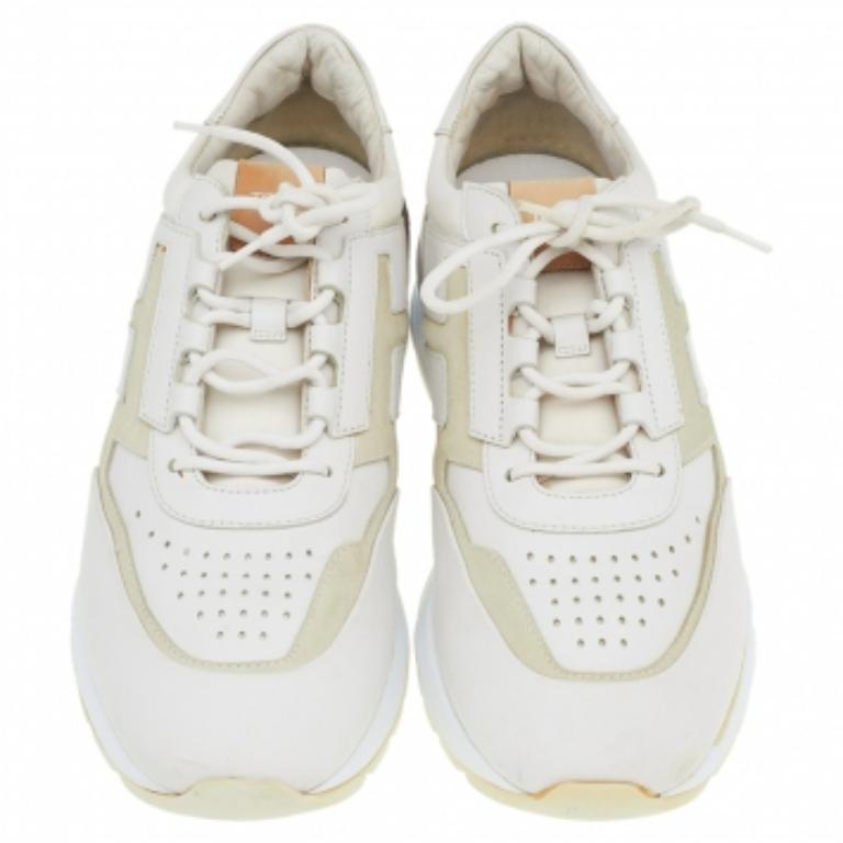 Tod's Baskets multicolores en cuir et daim à lacets, taille 42 2