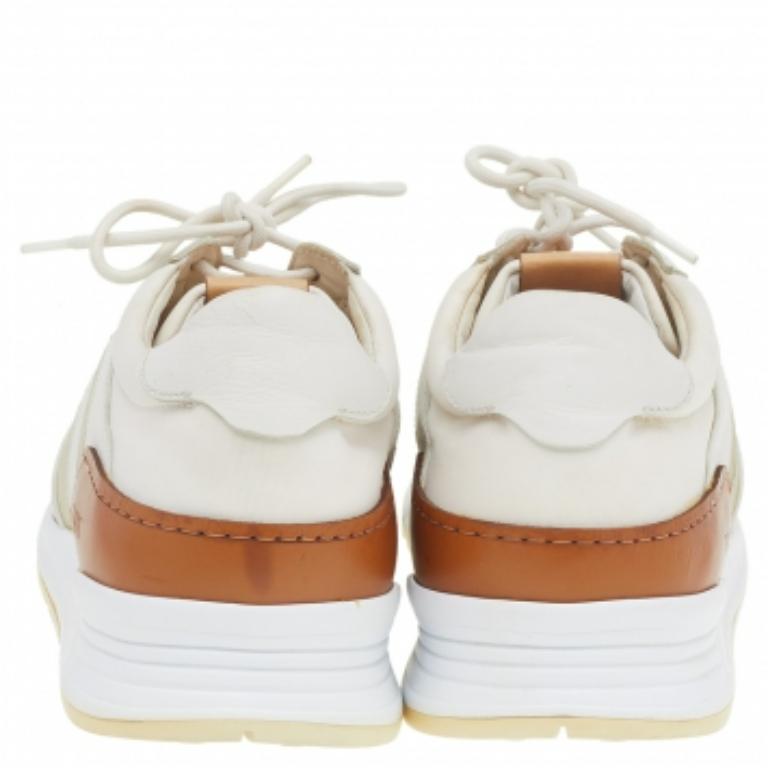Tod's Baskets multicolores en cuir et daim à lacets, taille 42 3