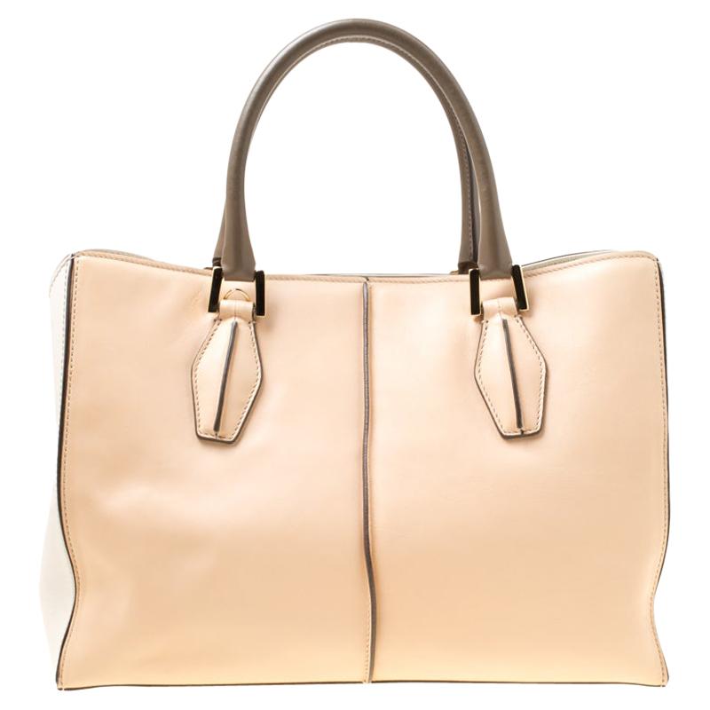 Tod's Multicolor Leather Shopper Top Handle Bag