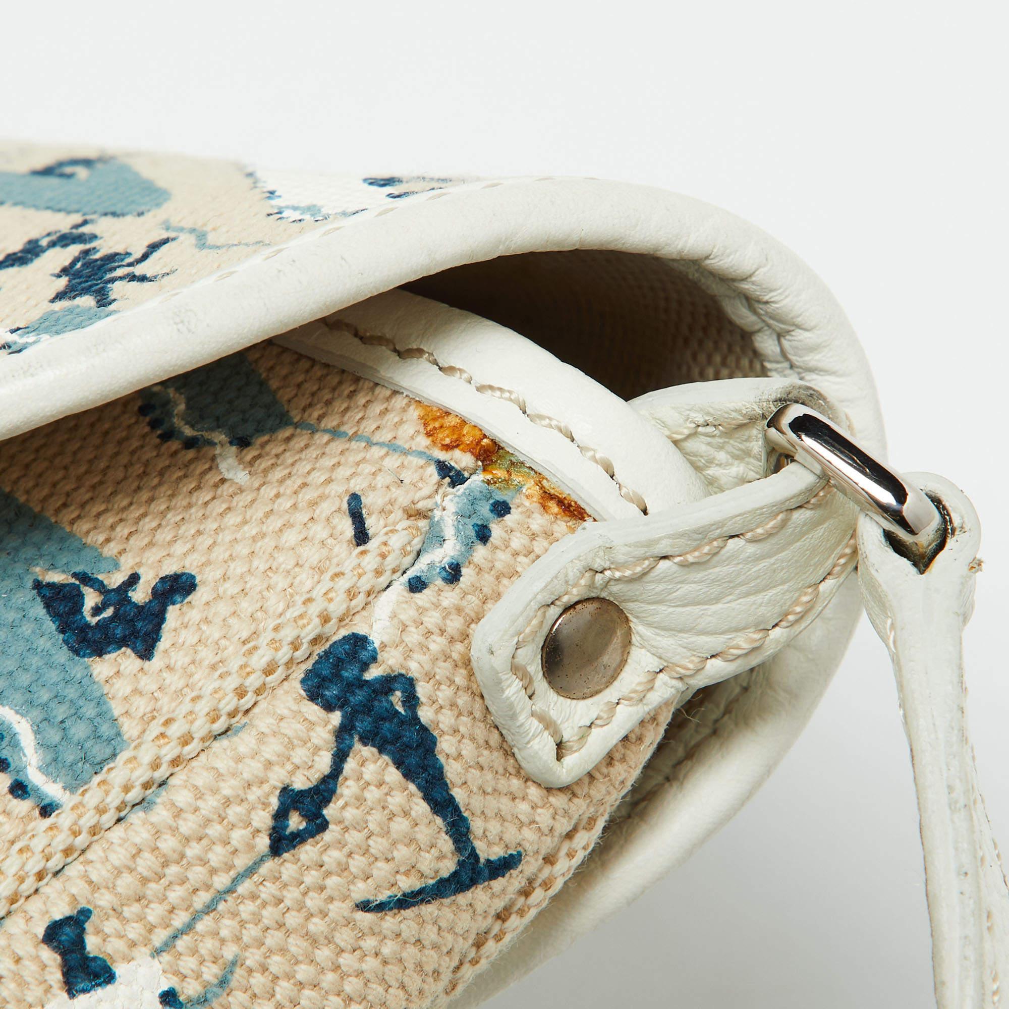 Tod's Mehrfarbige Crossbody-Tasche aus bedrucktem Segeltuch und Leder 3