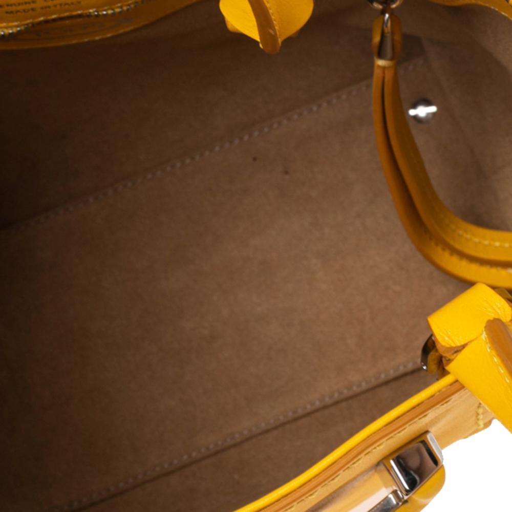 Orange Tod's Mustard Leather Bucket Shoulder Bag