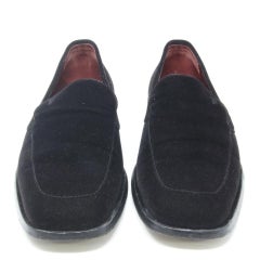 Tod'S Navy Blue Classic Midnight Velvet Velour Men's Slip on Dress Loafers Shoes