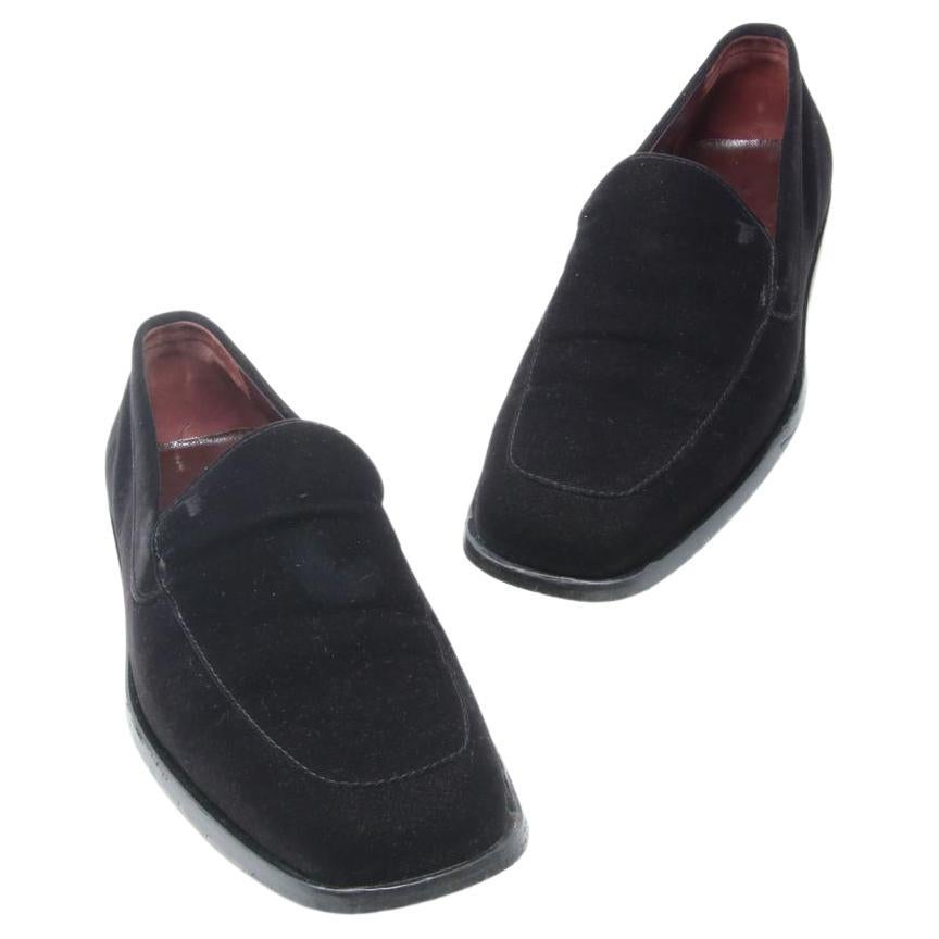 Tod'S Navy Blue Classic Midnight Velvet Velour Men's Slip on Dress Loafers Shoes For Sale