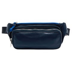 Tod's Navy Blue Leather Avenue Belt Bag