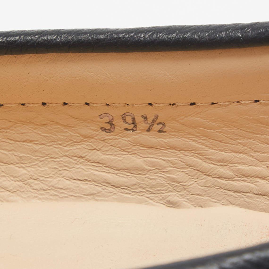 Tod's Navy Blue Leather Gommino Loafers Size 39.5 For Sale 3