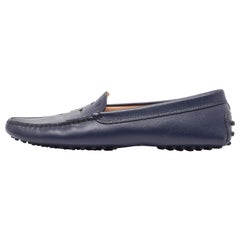 Tod's Marineblauer Leder Slip On Loafers Slip On Größe 39